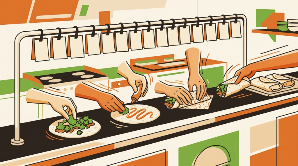 ouvrir une franchise de tacos : Tenir le coup de feu : cadence et priorités